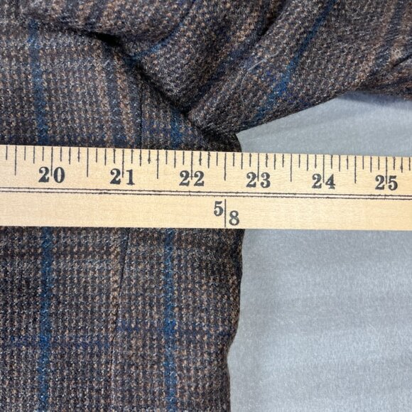 Lauren Ralph Lauren Blazer Mens 44R Brown Blue Plaid Wool Sport Coat Jacket - Picture 11 of 16